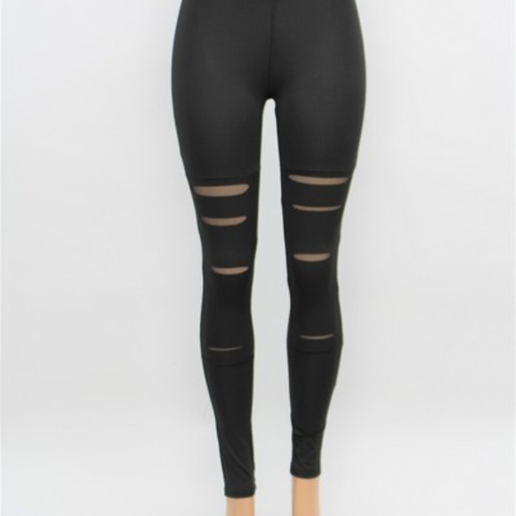 NEW! "Guilty" Cut-out leggings with mesh - Picture 3 of 5